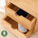 รูปย่อ Wooden bookshelf with drawers table top bookshelf Organize books High grade real bamboo material รูปที่2