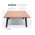 โต๊ะญี่ปุ่นลายไม้สีบีชเมเปิ้ล ขนาด 40x60 ซม. 16×24นิ้ว ขาพลาสติก ขาพับได้ tm tm tm99
