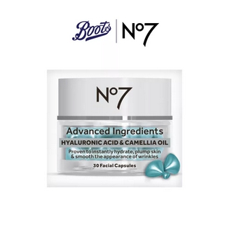 NO7 ADVANCED INGREDIENTS HYALURONIC ACID & CAMELLIA OIL 30 FACIAL CAPSULES รูปที่ 1