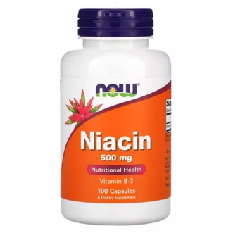 Now Foods Niacin 500 mg  100 Capsules  Vitamin B3  Vitamin B3 Niacin puritan รูปที่ 1