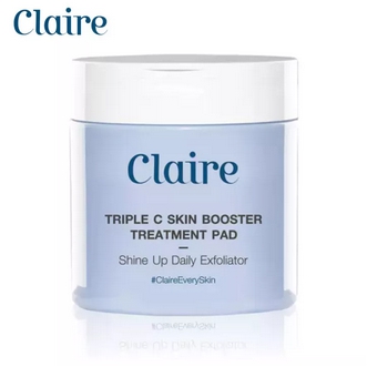 Claire Triple C Skin Booster Treatment Pad แบบกระปุก 60 แผ่น แคลร์ เซรั่มแผ่น แผ่นสำลี 2 หน้า ชนิดพิเศษ รูปที่ 1