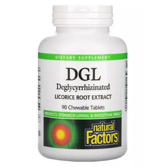 Natural Factors DGL Deglycyrrhizinated Licorice Root Extract  90 Chewable Tablets  with Anise Seed Powder Stevia Leaf Powder now Foo รูปที่ 1