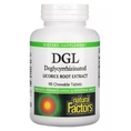 Natural Factors DGL Deglycyrrhizinated Licorice Root Extract  90 Chewable Tablets  with Anise Seed Powder Stevia Leaf Powder now Foo