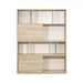 รูปย่อ Shelving  bookcase with 4 shelves with 12 compartments 120x160x29.5 cm. Maximum load: 5 kg. per level. Wood  Sand oak color รูปที่3