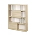 รูปย่อ Shelving  bookcase with 4 shelves with 12 compartments 120x160x29.5 cm. Maximum load: 5 kg. per level. Wood  Sand oak color รูปที่2