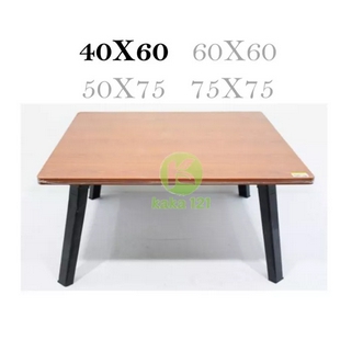 โต๊ะญี่ปุ่นลายไม้สีบีชเมเปิ้ล ขนาด 40x60 ซม. 16×24นิ้ว ขาพลาสติก ขาพับได้ kk kk kk99 รูปที่ 1
