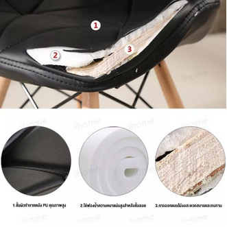【ส่งฟรี】IM เก้าอี้ 82cm เก้าอี้ สไตล์โมเดิร์น เก้าอี้คาเฟ่ เก้าอี้พลาสติก เก้าอี้กินข้าว เก้าอี้ออฟฟิศ ขาไม้สีบีช chair เก้าอี้สไตล์โมเดิร์นที่นั่ รูปที่ 4