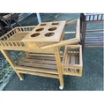 ส่งฟรี…!!ชั้นวางบาร์เครื่องดื่ม ไม้สัก 95X43X77CM 2ชั้น บาร์เครื่องดื่มเคลื่อนที่ ชั้นวางของ ชั้นบาร์เหล้าไม้สัก มีล้อเลื่อน