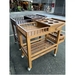 รูปย่อ ส่งฟรี…!!ชั้นวางบาร์เครื่องดื่ม ไม้สัก 95X43X77CM 2ชั้น บาร์เครื่องดื่มเคลื่อนที่ ชั้นวางของ ชั้นบาร์เหล้าไม้สัก มีล้อเลื่อน รูปที่2