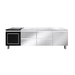 รูปย่อ TV stand  storage cabinet 160 x 40 x 55 cm. 4 drawers. Marble effect shelf  Wood  Mirror white black รูปที่1
