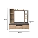 รูปย่อ Living room furniture  TV stand 160.5 x 40.3 x 163 cm. 3 boxes 1 glass door  Wood  Light brown dark oak รูปที่2
