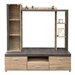 รูปย่อ Living room furniture  TV stand 160.5 x 40.3 x 163 cm. 3 boxes 1 glass door  Wood  Light brown dark oak รูปที่1