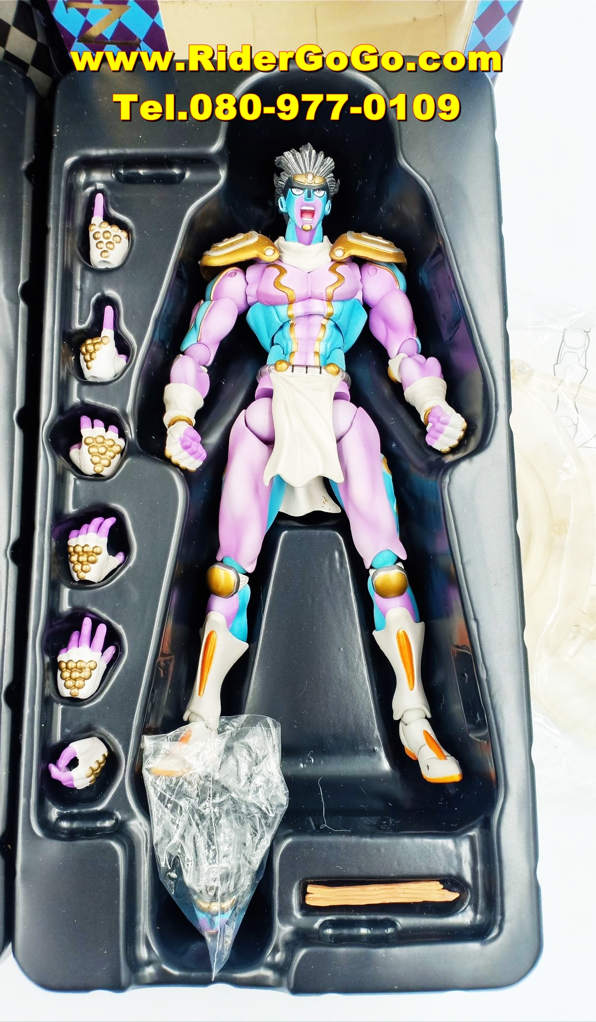 โมเดลโจโจ้ ล่าข้ามศตวรรษ โจทาโร่ สตาร์แพลตตินั่ม S.A.S Kujo Jotaro & Star Platinum Part 4 JoJo's Bizarre Adventure Super Action Statue Figure สภาพสวยใหม่ของแท้จากประเทศญี่ปุ่น รูปที่ 5