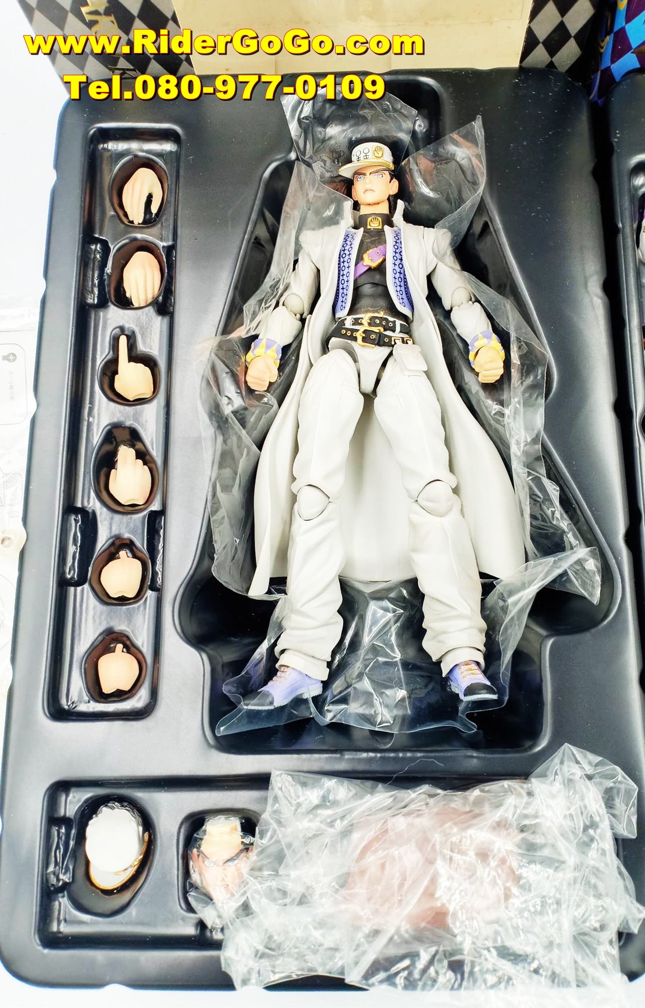 โมเดลโจโจ้ ล่าข้ามศตวรรษ โจทาโร่ สตาร์แพลตตินั่ม S.A.S Kujo Jotaro & Star Platinum Part 4 JoJo's Bizarre Adventure Super Action Statue Figure สภาพสวยใหม่ของแท้จากประเทศญี่ปุ่น รูปที่ 4