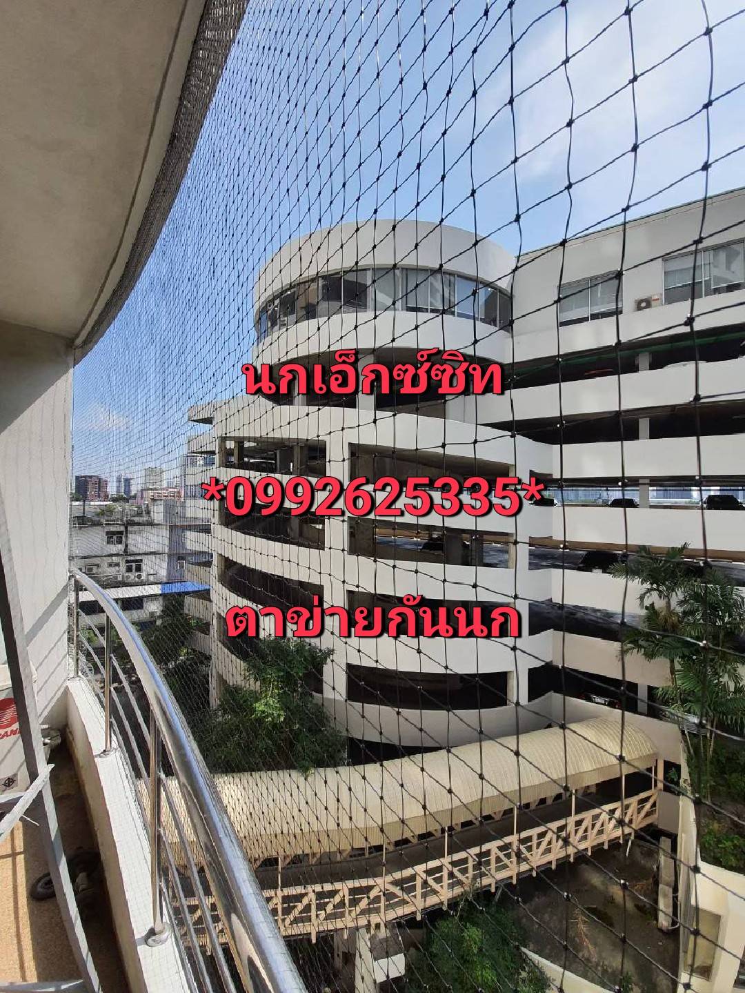 Bird net *ตาข่ายระเบียงคอนโด*0992625335 รูปที่ 6