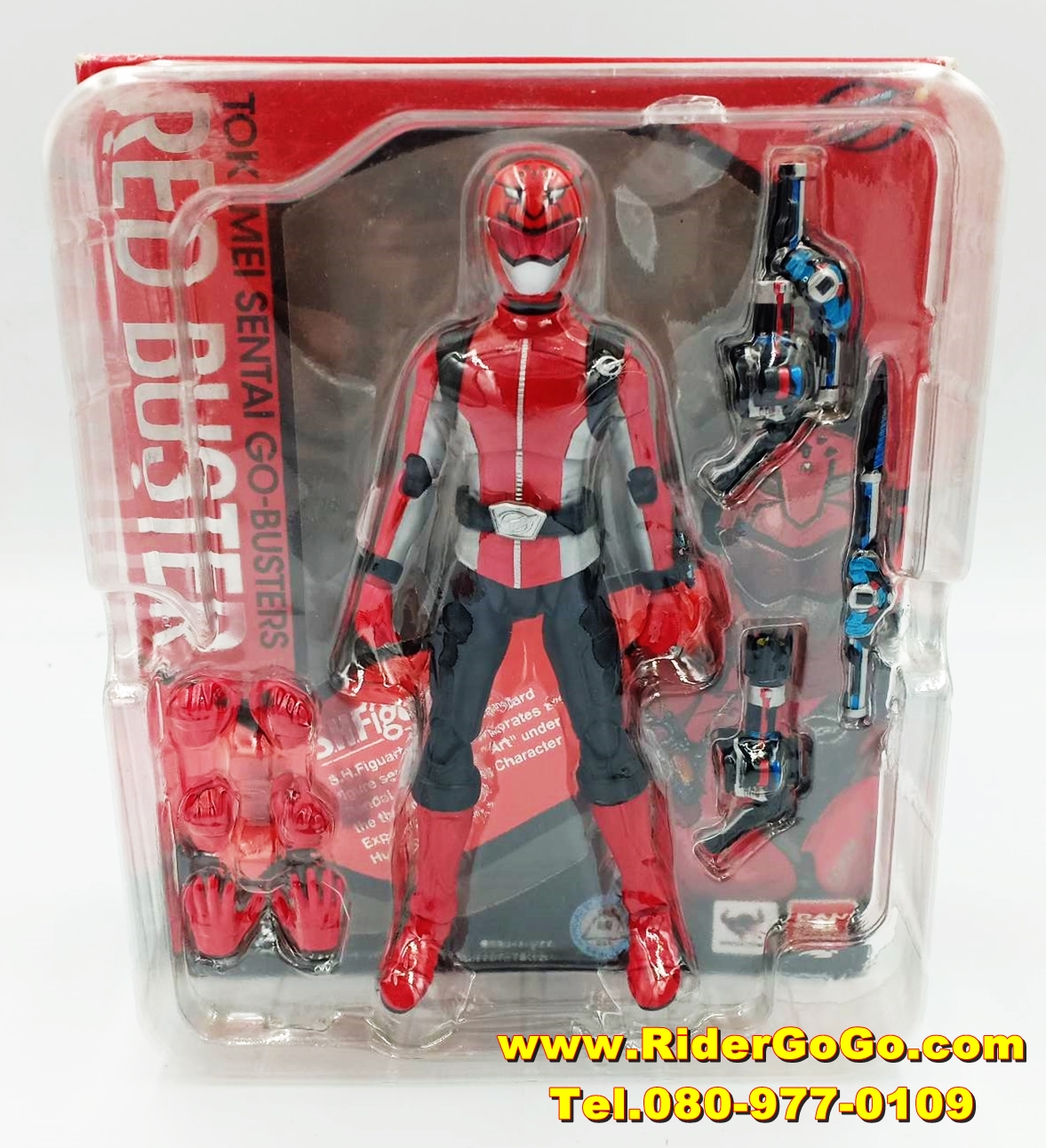 โมเดลฟิกเกอร์เรดบัสเตอร์ ตัวเอกจากเรื่องขบวนการโกบัสเตอร์ S.H.Figuarts RedBuster Go-Busters สภาพสวยใหม่ของแท้จากประเทศญี่ปุ่น รูปที่ 4