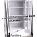 รูปย่อ ตู้หนังสือสีขาว120cm. สูง 2 ม. ตู้เอนกประสงค์ตู้โชว์ ขนาด ยาว 120 x ลึก40 x สูง 200 ซ.ม. บานเปิดบนเป็นกระจกภายใน มี 4 ชั้น มี 2ลิ้นชักล่าง รูปที่4