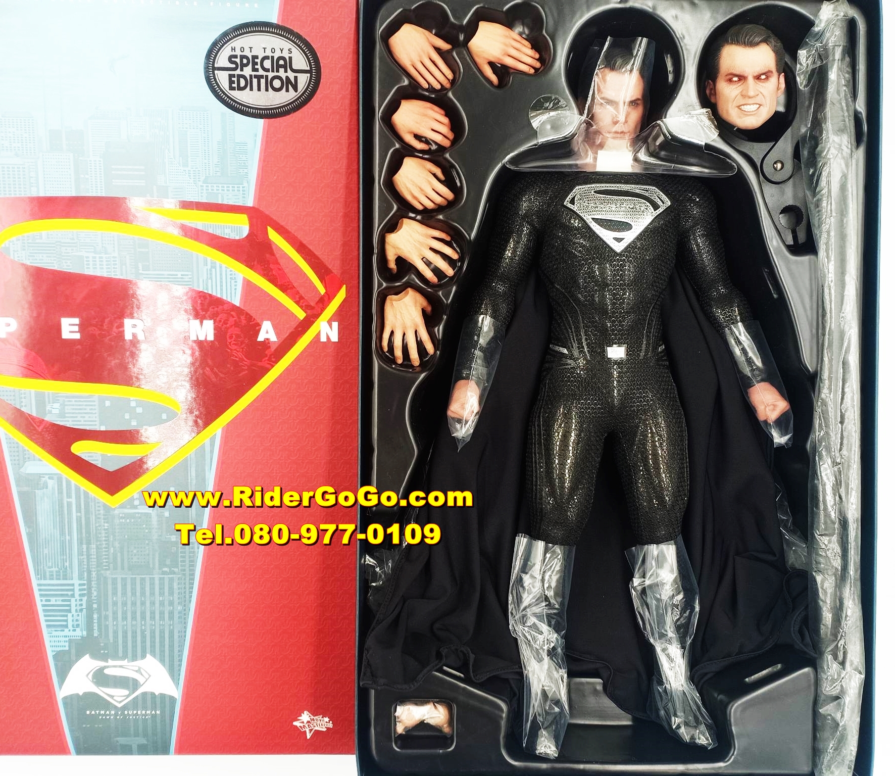 HOT TOYS Superman Justice League Black Suit TMS038 โมเดลซุปเปอร์แมนชุดสีดำ ภาคจัสติคลีก ของใหม่ของแท้ รูปที่ 1