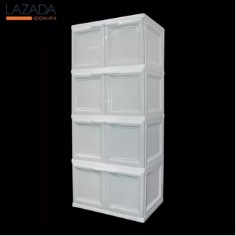 โปรโมชั่นตู้บานเปิดอเนกประสงค์ 4 ชั้น KASSA HOME รุ่น SPPColor Vid4 ขนาด 69 x 50 x 160 ซม. สีเทา  ขาว บริการเก็บเงินปลายทาง รูปที่ 1