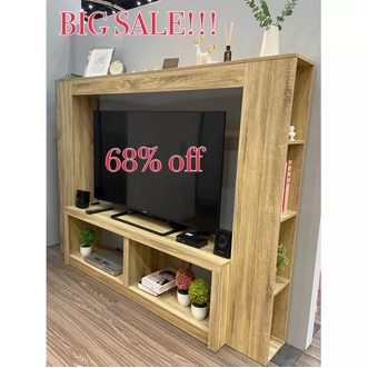 ส่งฟรี…!!BIG SALE ประจำเดือน! ลด 68 ชุดตู้ชั้นวางทีวี 65นิ้ว PRESTON กว้าง200ซม | วาง TV 65นิ้วได้ | เก็บของได้เยอะมาก | แข็งแรง รูปที่ 1