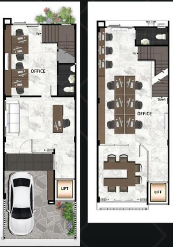 BH1917 ใช้เช่าพื้นที่สำนักงาน 2ชั้น (ชั้น 1-2) ในโครงการ jw urban เหมาะทำคลินิก สปา รูปที่ 1