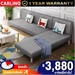 รูปย่อ สินค้าพร้อมส่ง MR CARLINO: KAZUKI 4 Seater โซฟา โซฟารูปตัวแอล โซฟาคุณภาพดี โซฟาพร้อมสตูลในตัว Foldable Sofa Bed  L Shape Sofa  Canvas Sofa  2 in 1 with 1 Year Warranty รูปที่2