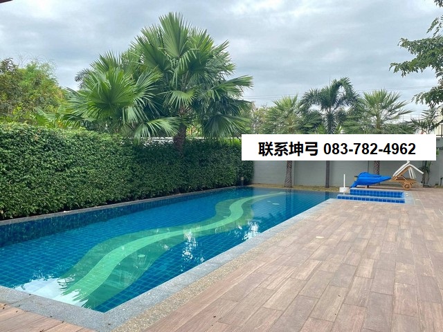 Rent a luxury house Rama 9 a luxury mansion with a private swimming pool 6 car parks 6 bedrooms รูปที่ 1