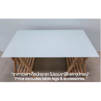 SR 8 mm. thickness White ColorCoated Tempered glass table top Free delivery in Bkk & vicinity. รูปที่ 1