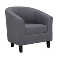 INDEX LIVING MALL PEGGY Fabric Armchair  Grey