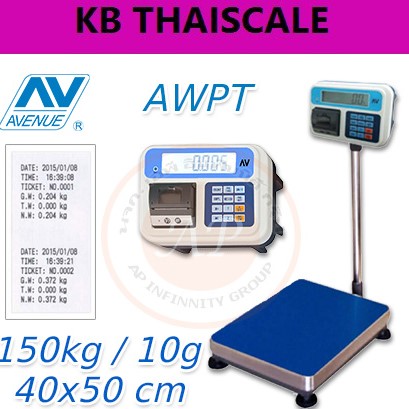 ตาชั่งดิจิตอล เครื่องชั่งตั้งพื้น พร้อมเครื่องพิมพ์ในตัว 150kg ละเอียด 10g ขนาดแท่น40x50cm 11300 พิกัด 150kg/10g รูปที่ 1