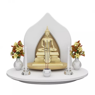 ลด 300 โค้ด DETNOV300 หิ้งพระ Grand Buddha Shelf White รูปที่ 1