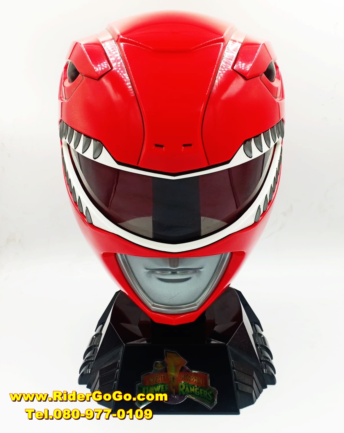 หมวกไทแรนโนเรนเจอร์เรนเจอร์ จากขบวนการจูเรนเจอร์ ทางประเทศอเมริกาก็จะเรียกว่า เรดเรนเจอร์ Power Rangers Lightning Collection Premium Red Ranger Helmet (Tyranno Ranger Helmet) ของลิขสิทธิ์แท้จากHasbro รูปที่ 1