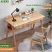 รูปย่อ AYERS wood table office desk computer table computer desk table with drawer with shelf reading desk wooden office desk table drop notebook multiPurpose รูปที่1