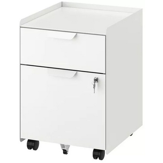 ทร็อตเตน ตู้ 2 ลิ้นชักมีล้อเลื่อน ขาว TROTTEN Drawer unit w 2 drawers on castors white  รูปที่ 1