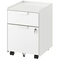 ทร็อตเตน ตู้ 2 ลิ้นชักมีล้อเลื่อน ขาว TROTTEN Drawer unit w 2 drawers on castors white 