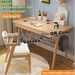 รูปย่อ AYERS Japanese wood table wood table with drawer desk table side table with bookshelf desk table com Table Drop notebook รูปที่4