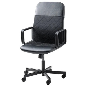 เรียนเบอร์แย็ต เก้าอี้หมุน เก้าอี้ เก้าอี้ทำงาน เก้าอี้ออฟฟิศ RENBERGET Swivel chair Bomstad black รูปที่ 1