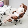 Chairs Armchair Model VD333 Executive Chair Brown Office chair With wheels Can rotate 360 degrees Can choose the level that you want to lie down