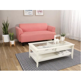 WINNER FURNITURE LABEAUTE GLASS COFFEE TABLE 101 CM.  WHITE รูปที่ 1