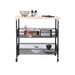 รูปย่อ INDEX LIVING MALL WIRENET 3 Tiers Kitchen Island+Top wood  Black รูปที่3