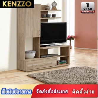 สินค้าพร้อมส่งKENZZO:ET1612 ชั้นวางทีวี ชั้นวางอเนกประสงค์ ราคาถูก AYNA Oak Wooden TV Rack รูปที่ 1