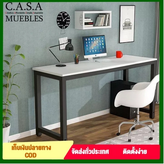 Ready to ship CASA MUEBLES:DESIGNER TABLE 120140160180 cm Multipurpose table table Dining table white dining table office desk computer table good quality รูปที่ 1