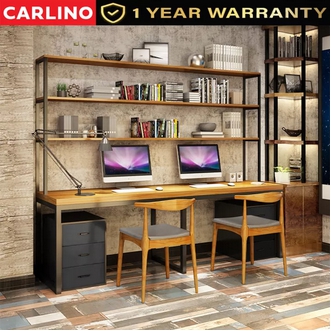 MR.CARLINO : LOFT Solid Wood Rack Shelves Shelves Multipurpose Shelves bookshelf or can be applied as a table L:120L:140L:160 รูปที่ 1