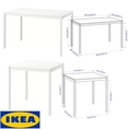 IKEA อิเกีย ของแท้ MELLTORP เมลทอร์ป โต๊ะโต๊ะกินข้าว โต๊ะทำงาน โต๊ะคอม โต๊ะไม้ ขาวมี 2 ขนาดให้เลือก