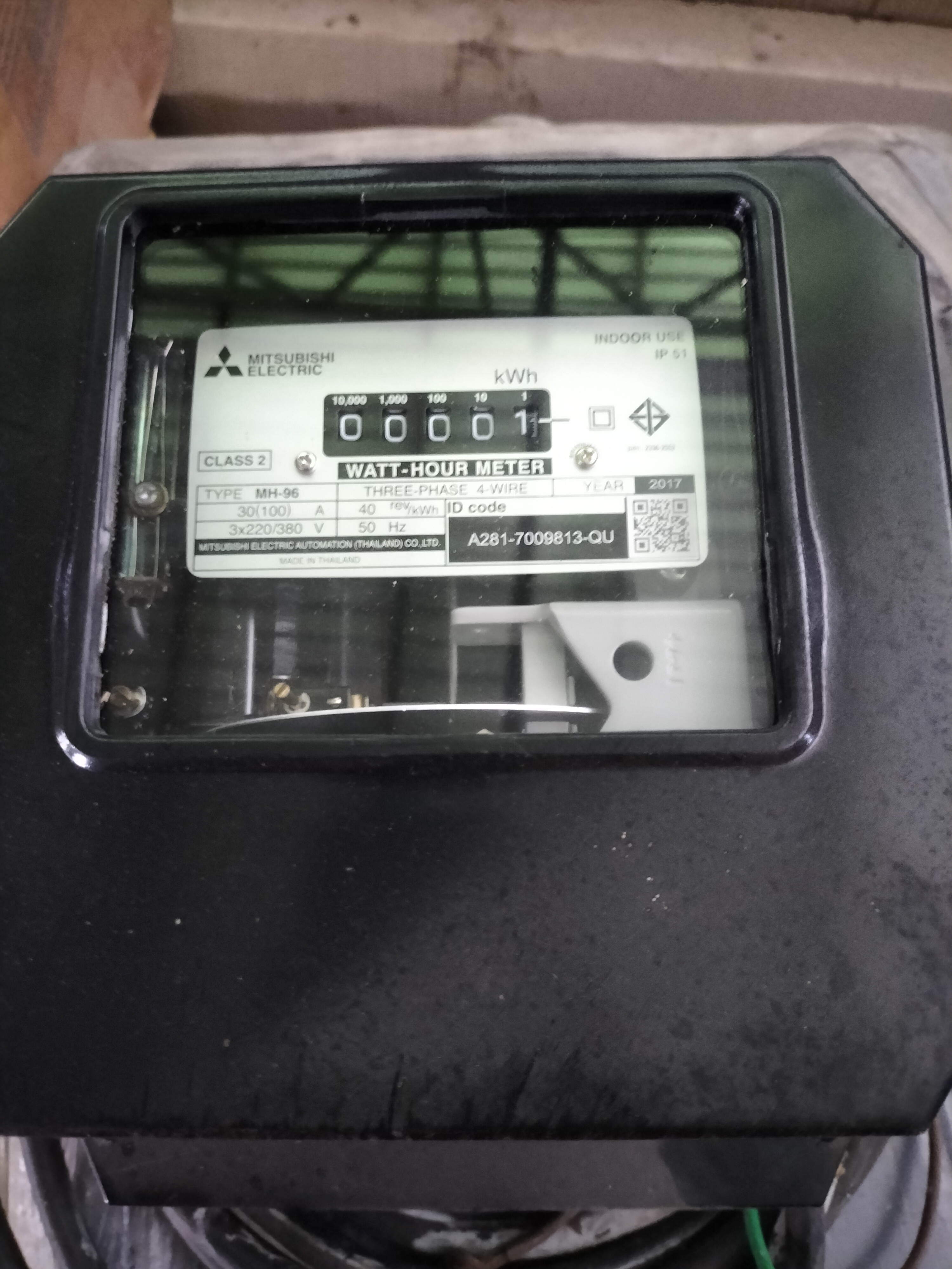 ขายมิเตอร์ไฟฟ้า มิเตอร์ จานหมุน มิตซูบิชิ Watt hour Meters Mitsubishi รุ่น MH-96H 30(100)A รูปที่ 1