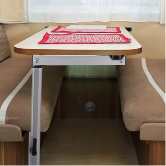 RV Table Leg Modified Rotating Table 360°RotatableHeight AdjustableEasy To Install Used For RVCamping Car รูปที่ 1