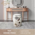 Shoe Stool Ottoman Shoe Rack New Chinese Style Ceramic Drum Stool Drum Chair Home Living Room Retro Ornaments Flower Table Shoes Stool Ancient Chair Crafts