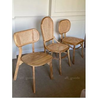 🔥พิเศษ!! คูปองส่วนลด❤เก้าอี้หวาย ราคารวมทำสี MINIMAL STYLE เก้าอี้หวาย เก้าอี้ไม้ กดสั่งทีละ1ชิ้น งานสวยเนียบ งานร้านคาเฟ่ รูปที่ 1