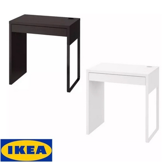 IKEA ของแท้ MICKE มิคเก้ โต๊ะทำงาน ขาวน้ำตาลดำ 73x50 ซม. รูปที่ 1