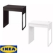 รูปย่อ IKEA ของแท้ MICKE มิคเก้ โต๊ะทำงาน ขาวน้ำตาลดำ 73x50 ซม. รูปที่1